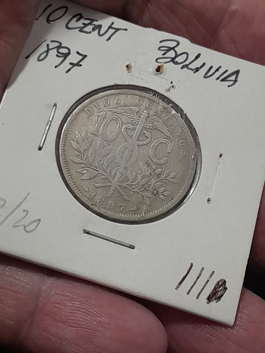 Moneda De Bolivia 10 Centavos 1897 Ref 111 Carpeta 2