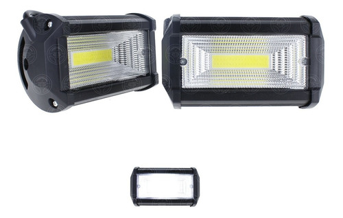 Par Faros Codigo 36 Led Cob Estrobo Auxiliar Auto Moto 4x4