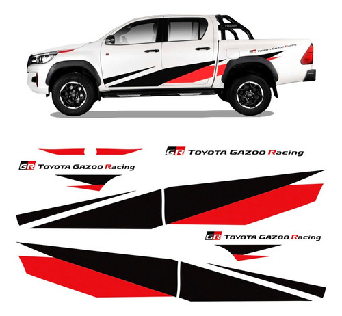 Faixa Hilux Gr Toyota Gazoo Racing 2018 2019 Adesivo Lateral