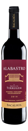 Vinho Português Tinto Seco Alabastro Aragonez Trincadeira Alicante Bouschet Alentejano Garrafa 750ml