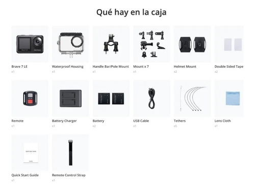 Cámara Deportiva Akaso Brave 7 Le 4k Ntsc/pal Gray Gris Oscuro
