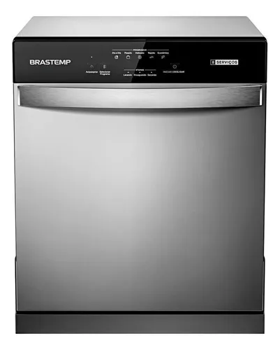 Lava-louças Brastemp 8 Serviços Blf08 Cinza Metálico 110v