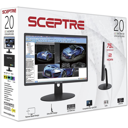 Monitor Led Hd 20' Sceptre E205w-16003r Ultrafino Frameless