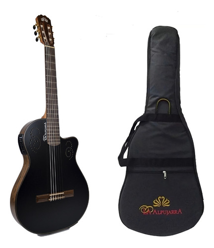 Guitarra Clasica La Alpujarra 300kecm Negra + Funda Original