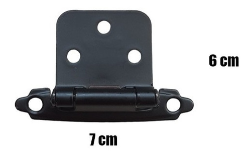 Bisagra Tipo Parche Color Negro 1 Juego