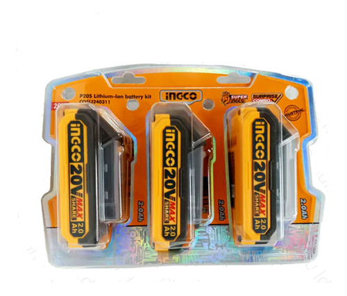 03 Bateria Lithium Ingco 2.0 Amper Industrial Bivolt Cosli24