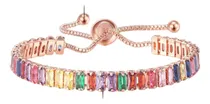 Comprar Esclava Pulsera Brazalete Zirconia Cristal Mujer Niña Ajusta