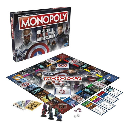 Juego Mesa Monopoly Falcon Y El Soldado De Invierno Marvel