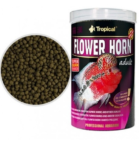 Alimento para peces pellet ciclidos Tropical Flower Horn adult 380g