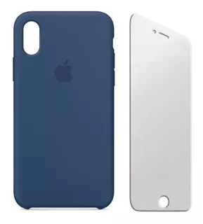 Funda Silicone Case iPhone 8 7 Plus Se 2020 Vidrio Templado