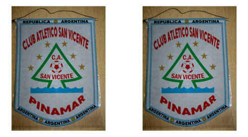 Banderin Mediano 27cm Club San Vicente Pinamar