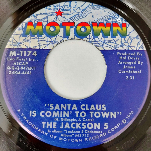 The Jackson 5 - Santa Claus Is Comin' To Town Single 7 Us Lp