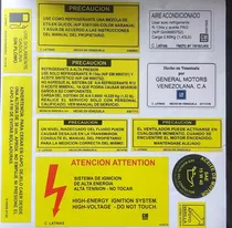 Comprar Kit De Calcomanías Precaución Advertencia De Aveo