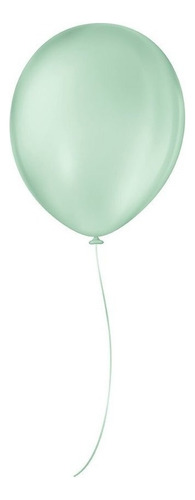 Balão São Roque 5 Verde Hortela Liso - 50 Unidades