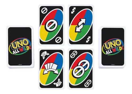 UNO Jogo de cartas All Wild, Multicolorido - Promotop