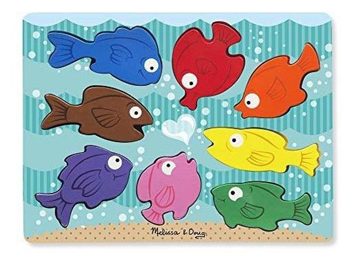 Rompecabezas  Melissa & Doug Colorful Fish Wooden Chunky Puz 