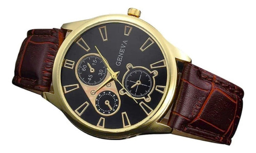 Reloj Correa Marrón Ropa De Vestir Hombre - Geneva