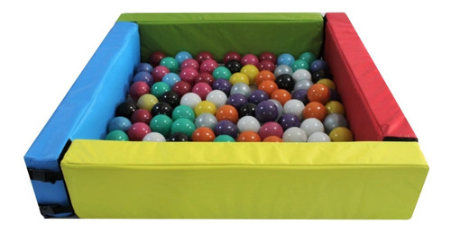 Alberca Para Pelotas Cuadrada Multicolor +50 Pelotas 