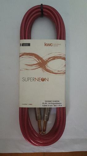 Cable Kwc 191 Superneón Plug Plug Gold Oro Ergonómico 6 Mts