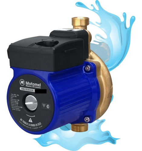 Imagen 1 de 10 de Bomba Presurizadora 3 A 4 Baños + Cocina + Lavadero. Termotanque O Calefón. Motomel Mbp 270 Frente Bronce