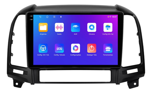 Multimidia Santa Fé 05/13 9p Android Carplay 4/64gb + Ré