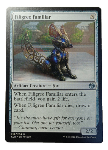 Carta Magic Filigree Familiar [kaladesh] Mtg Artifact Fox