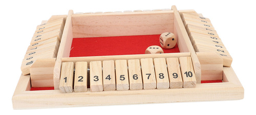 Juegos De Mesa De Madera De 4 Caras Wood Shut The Dice Game