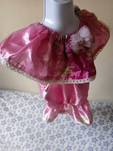 Blusa Llanera De Niña Talla 8-10 Años Color Rosa Estampado