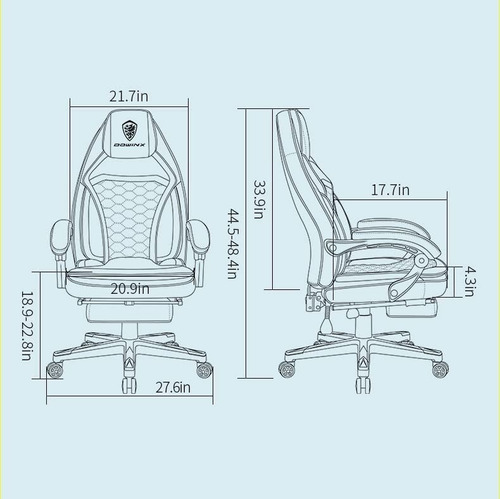 Silla Gamer Reclinable Reposapies Pielsint Color Rosa Dowinx