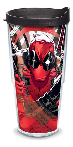 Vaso Aislado Doble Pared Deadpool Para Mantener Bebida Fria