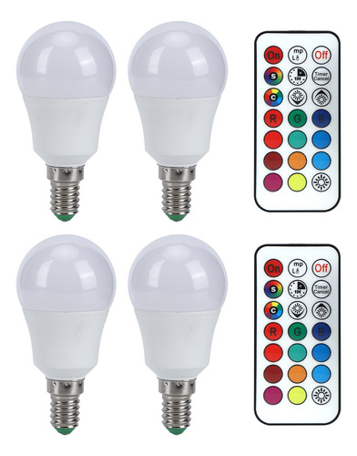 Bombilla Rgb Led De 45 W, Colorida, Cambiable