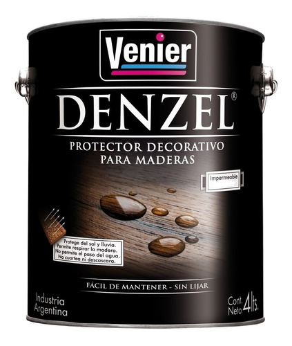 Denzel Lasur Protector P/maderas Brillante 4lt Venier 