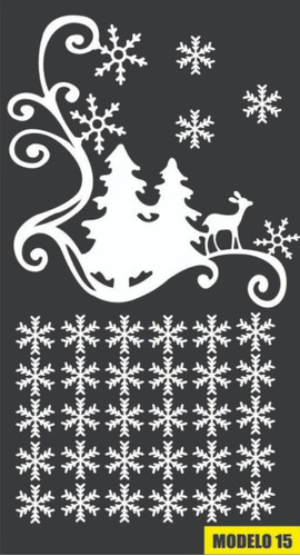 Decorativos De Navidad Reutilizables Estatico Color Blanco15