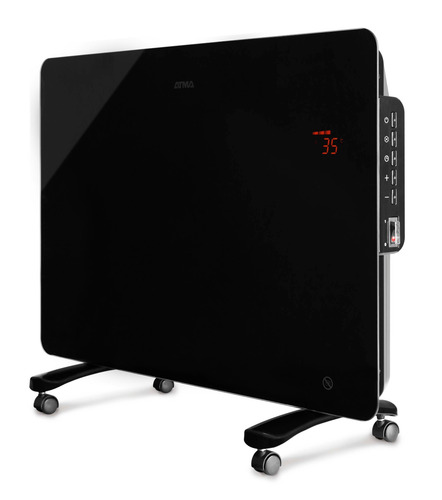 Panel Calefactor Atma Atvc1521p De Vidrio Bajo Consumo Display Digital Negro 220v 1500w