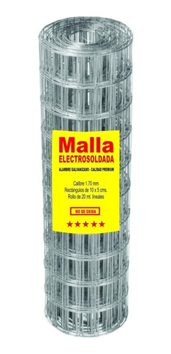 Imagen 1 de 7 de Malla Electrosoldada Galvanizada Calidad Premium 1mtx 20mt