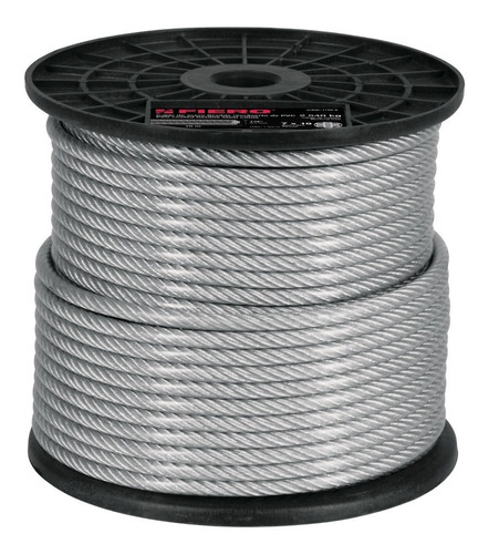 Cable Flexible De Acero 1/4 Recubierto Pvc 75 M