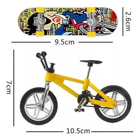 8 Piezas Mini Dedo Bmx Bicicleta Conjunto Modelo Juguete