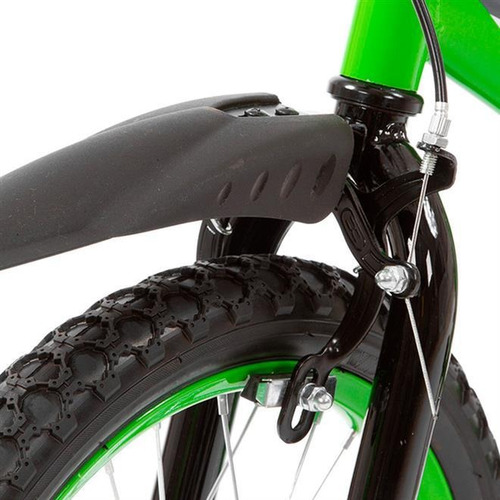 Bike Aro 16 Infantil Menino Kawasaki Mx3 V-brake Verde
