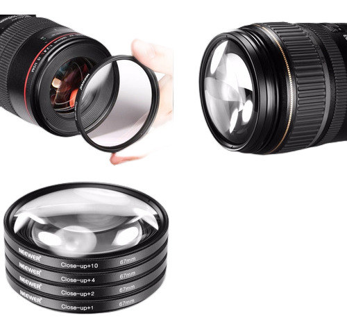 Pro 67mm Cpl Uv Fld Nd2 Nd4 Nd8 Macro Cerca Lente Conjunto F