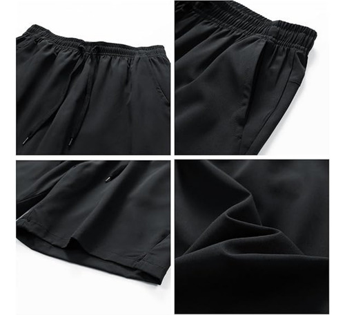 Traje De Baño Hombre Natacion Playa Short Rapido Secado Negro L