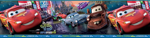 Guarda Papel Muresco Cars 12591 Disney Autoadhesiva Infantil