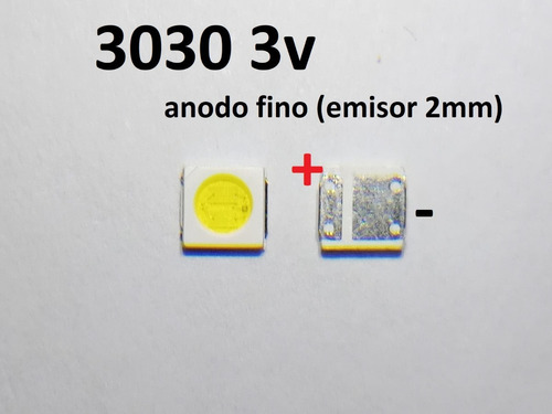 X 50 Un. Led Backlight  3030 3v  Ánodo Fino  (led26)