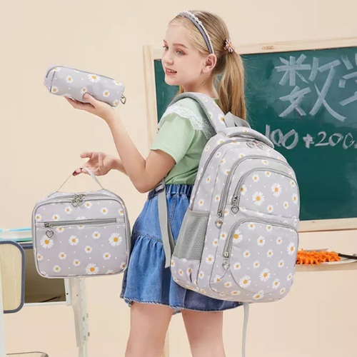 Lindo Patrón Mochila Impermeable, Mochila Estudiantil
