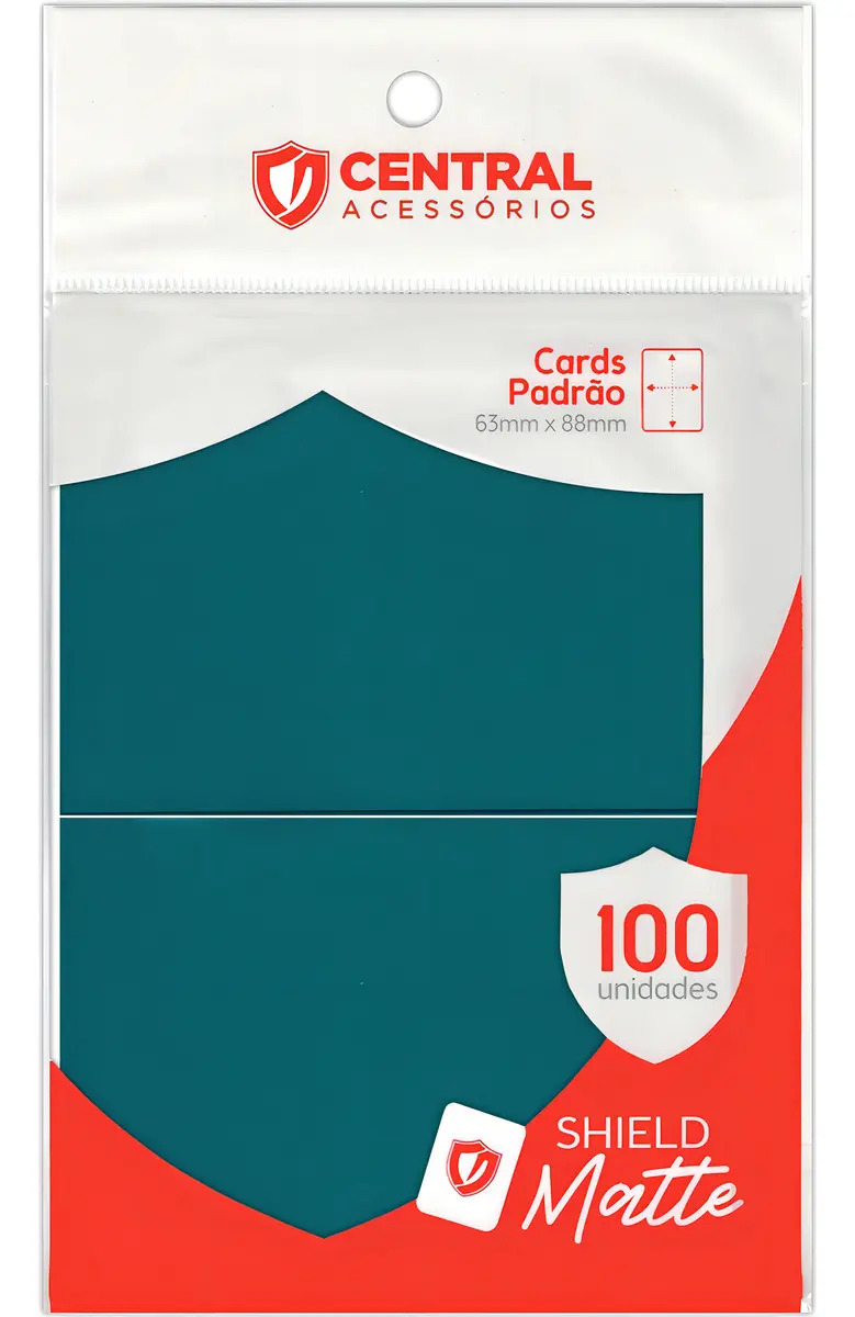 Central Sleeves 66x91mm Shield Matte Petróleo 100 Para Pokémon Magic