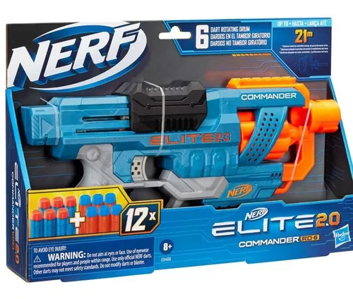 Nerf Elite 2.0 Lançador Commander RD-6 Com 12 Dardos Arminha