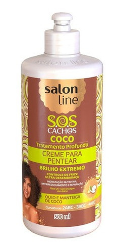 Creme Para Pentear Coco S.o.s Cachos Salon Line 500ml