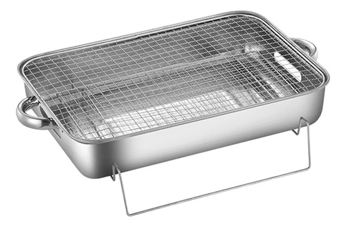 Sartén Para Asar De Acero Inoxidable Con Rejilla, Sartén