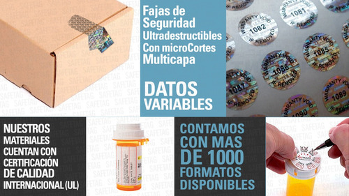 Etiquetas Seguridad Computacion Computadoras Faja Garantia