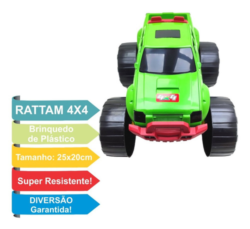 Imagem 3 de 7 de Brinquedo Meninos Caminhonete Roda Grande Carrinho Pickup