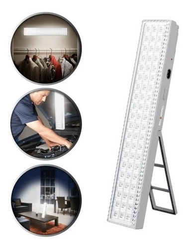 Lampara Barra Emergencia 60 Led 5 Horas De Luz Recargable